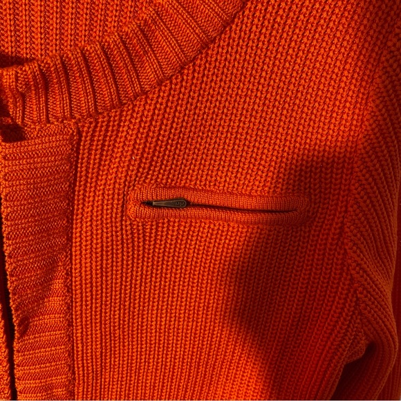 (1) Trendy Orange SoCa St. John Zip-Up Cardigan Jacket Women’s Size Large - Picture 16 of 16